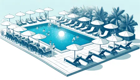 プールで遊ぶ夢